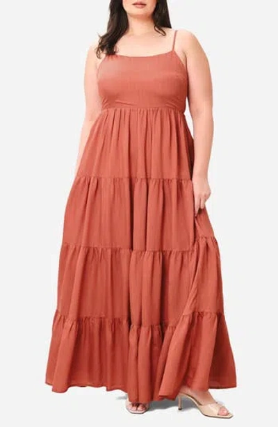 Flying Tomato Sleeveless Maxi Dress In Brown