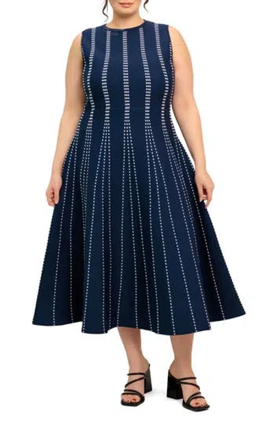 Flying Tomato Sleeveless Midi Sweater Dress In Multi