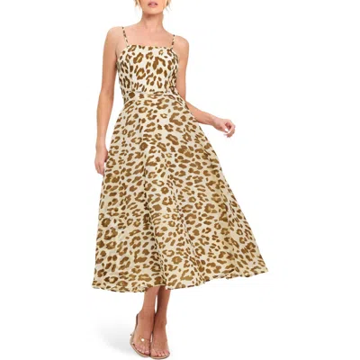 Flying Tomato Sleeveless Print Midi Dress In Multi