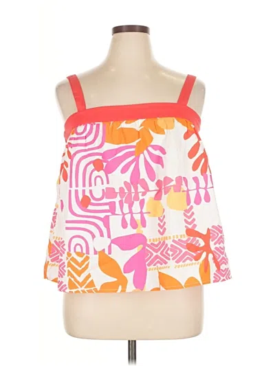 Pre-owned Flying Tomato Sleeveless Top Orange Strapless Neckline Tops