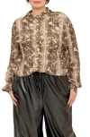 Flying Tomato Snakeskin Print Button-up Shirt In Multi