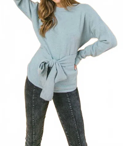 Flying Tomato Soft Touch Sweater In Light Blue