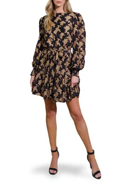 Flying Tomato Solid Long Sleeve Minidress In Multi