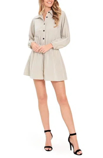 Flying Tomato Solid Romper In Stone