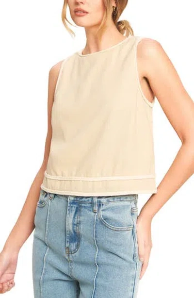 Flying Tomato Solid Sleeveless Top In Brown