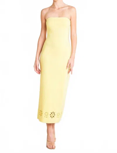 Flying Tomato Solid Sweater Knit Dress In Yellow