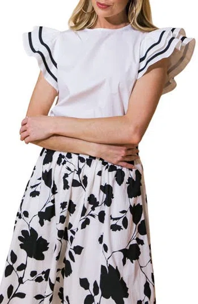 Flying Tomato Solid Woven Top In Multi