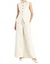 Flying Tomato Solid Woven Vest In White In White