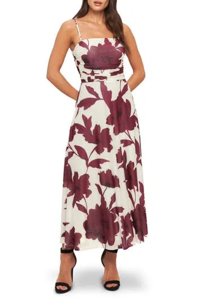 Flying Tomato Square Neck Midi Dress In Purple
