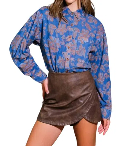 Flying Tomato Stick To The Plan Top In Chambray