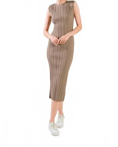 Flying Tomato Story Of Us Sweater Midi Dress In Brown In Gold