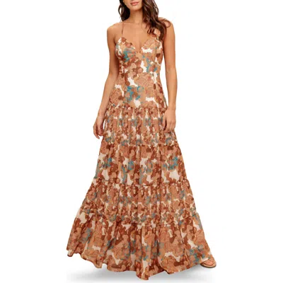 Flying Tomato Strappy Back Maxi Dress In Brown