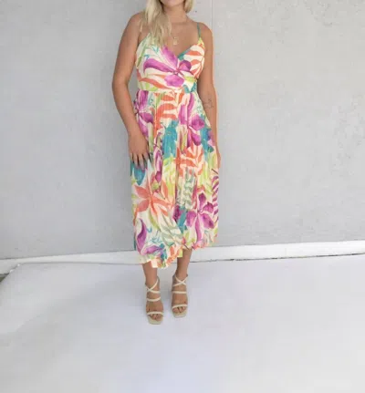 Flying Tomato Strappy Back Sundress In Multi Color