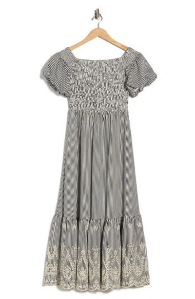 Flying Tomato Striped Midi Dress In Multi