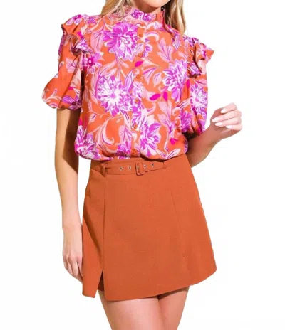 Flying Tomato Sunset Bloom Blouse In Pattern In Multi
