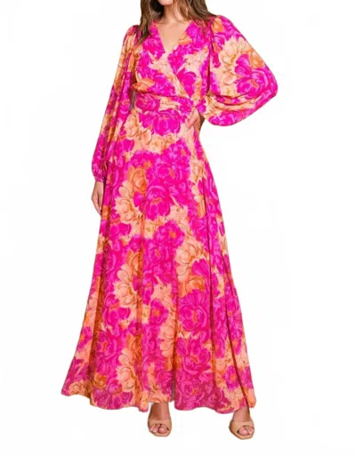 Flying Tomato Sunset Soirée Maxi Dress In Pink