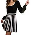 Flying Tomato Connie Mini Dress In Black/ White In Multi