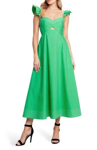 Flying Tomato Sweetheart Midi Dress In Green