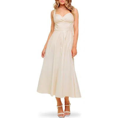 Flying Tomato Sweetheart Twill Maxi Dress In White