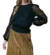 Flying Tomato Textured Woven Top In Black In Black