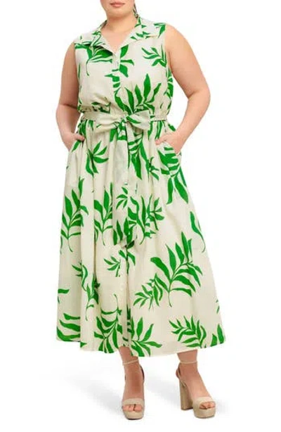 Flying Tomato Tie Waist Shirtdress In Multi
