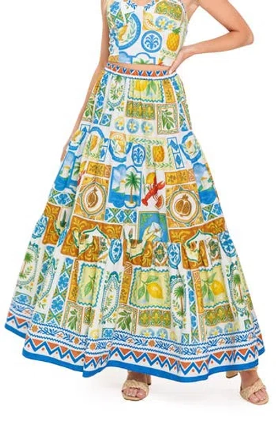 Flying Tomato Tiered Maxi Skirt In Multi