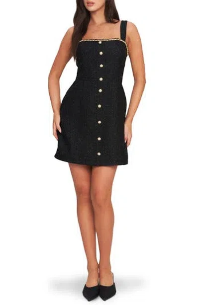 Flying Tomato Tweed Minidress In Black