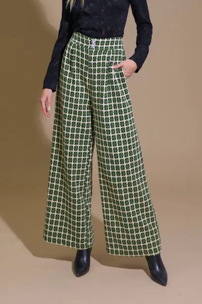 Flying Tomato Tweed Pant In Olive