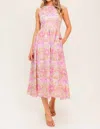 Flying Tomato Under The Sun Woven Midi Dress In Pink In Pink