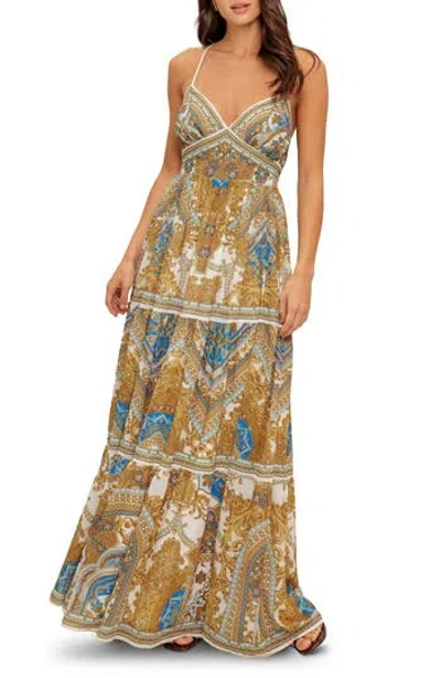 Flying Tomato V-neck Midi Dress In Multi