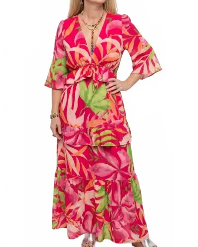 Flying Tomato V-neck Maxi Dress In Multi