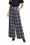 Flying Tomato When I'm With You Woven Plaid Pants In Black Multi In Black