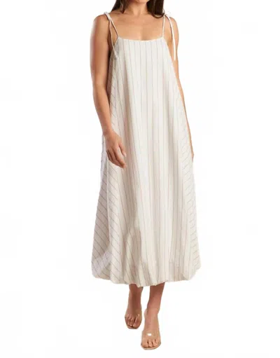 Flying Tomato Women's A Striped Woven Midi Dress In White