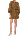 Flying Tomato Women's Morgan Stripe Dress In Brown Multi In Brown