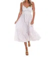 Flying Tomato Women's The Only Reason Floral Midi Dress In White/lavender In Neutral