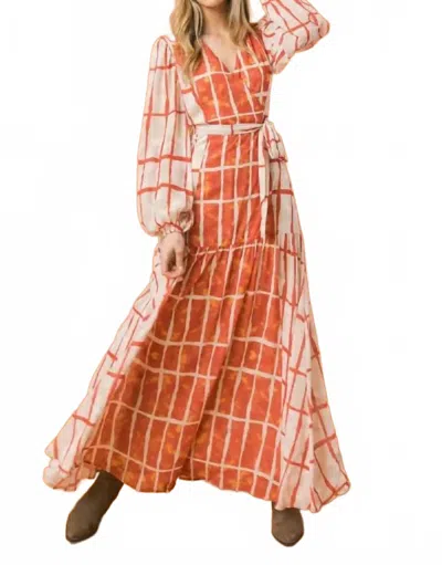 Flying Tomato Women's Window Pane Maxi Dress In Multi