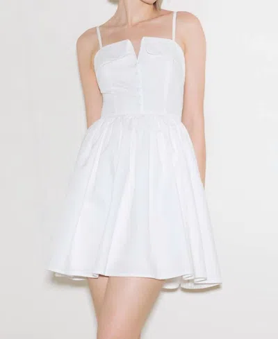 Flying Tomato Woven Mini Dress In White