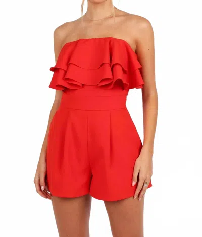 Flying Tomato Yay Gameday Romper In Red