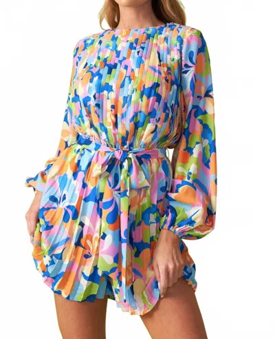 Flying Tomato Yes Please Woven Romper In Blue Multi