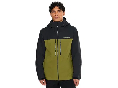Flylow Albert Jacket Men's Clothing Black/verdant: Xl, Polyester/spandex In Multi