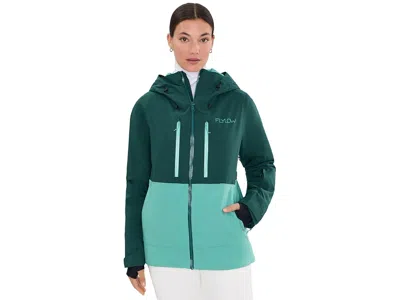 Flylow Avery Jacket Women's Clothing Ponderosa Pine/teal: Xl In Green