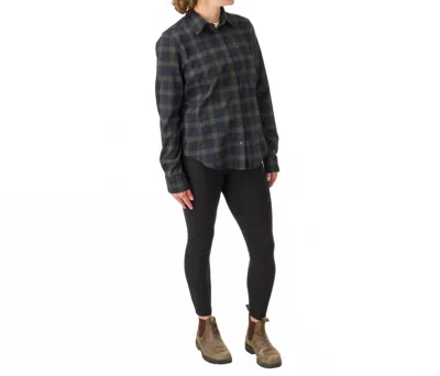 Flylow Gear Brigitte Tech Flannel Shirt In Evergreen In Blue