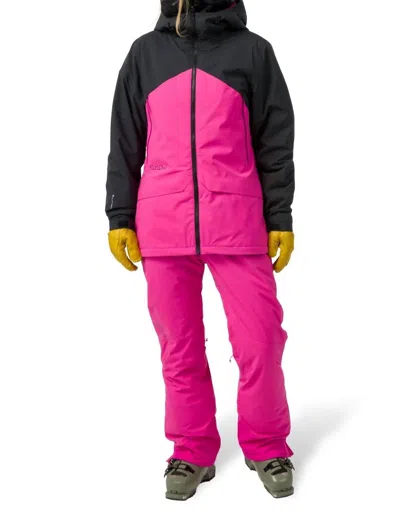 Flylow Gear Sarah Insulated Jacket In Black/dragonfruit In Multi