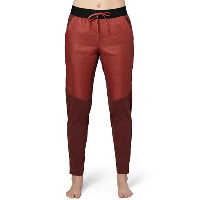 Flylow Gear Womans Puffer Pant In Maroon In Red