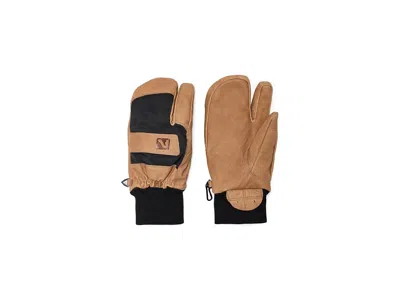 Flylow Insulated Winter Gloves Findings Black 2: Lg, Polyester In Brown