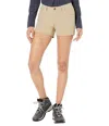 Flylow Life Shorts Women's 10 Beige Stretch Flat Front 4" Inseam Zip Fly Jdm039 In Beige