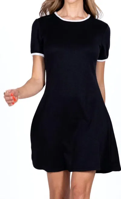 Flynn Darcy Dress In Black/white