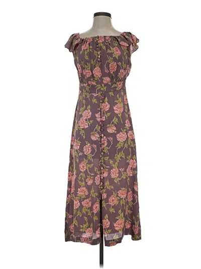 Pre-owned Flynn Skye Casual Dress In Brown