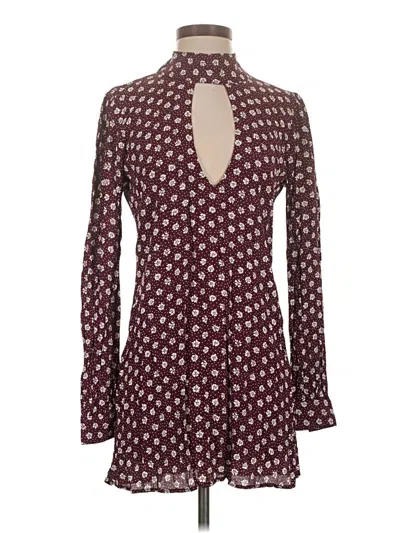 Pre-owned Flynn Skye Casual Dress In Burgundy