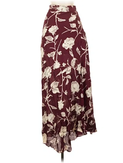 Pre-owned Flynn Skye Casual Skirt In Burgundy
